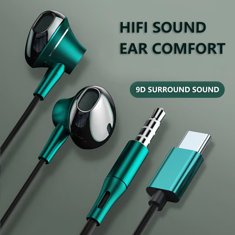 Cuffie stereo 9D Bass tipo C e - Wired Earphone Mic recensione e prezzo